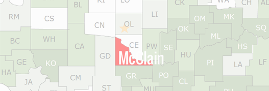 McClain County Map