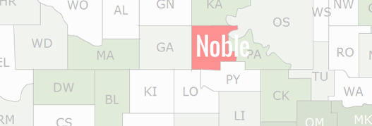 Noble County Map
