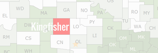 Kingfisher County Map