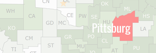 Pittsburg County Map
